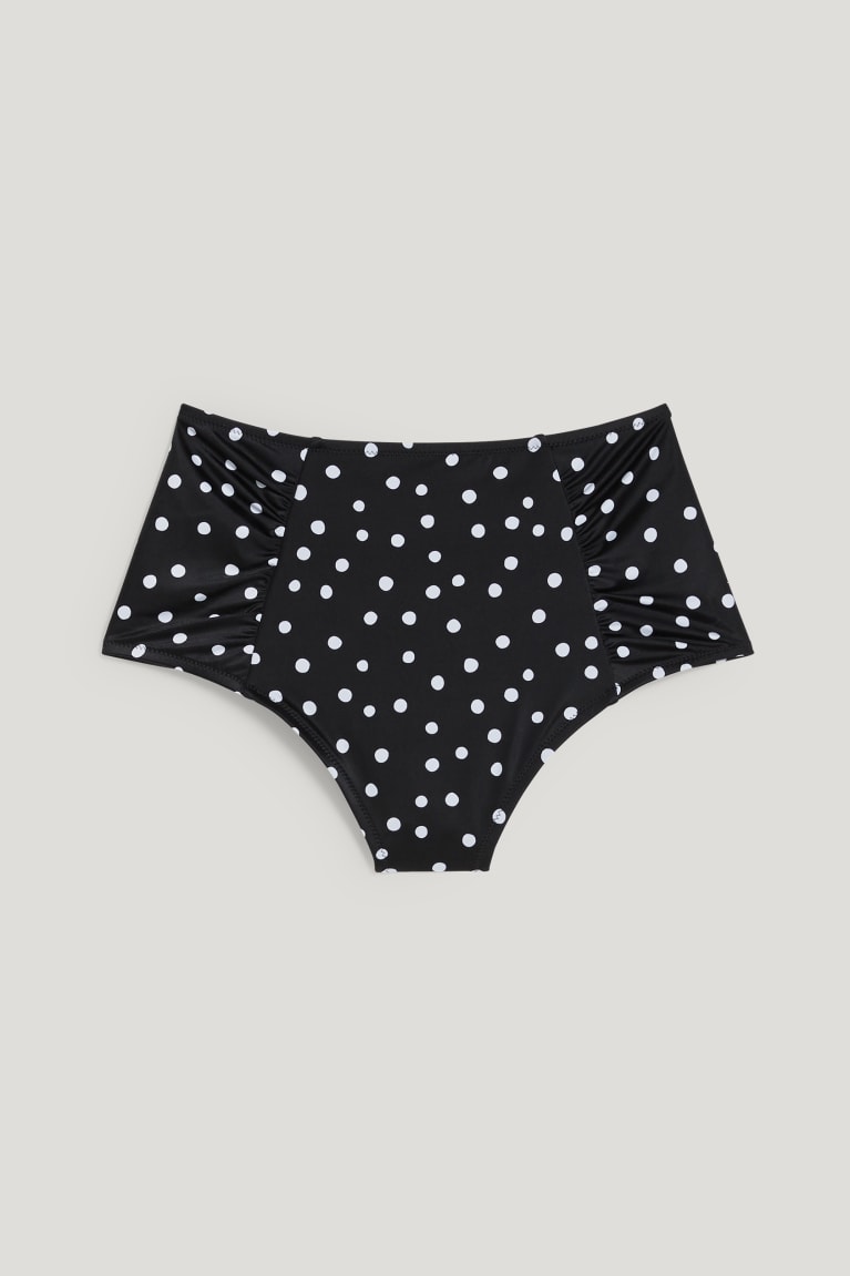 Plavky C&A Bikiny Bottoms High-rise Lycra® Xtra Life™ Polka Dot Damske Čierne | 7435YOTZC