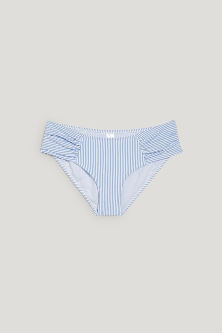 Plavky C&A Bikiny Bottoms Hipster Pruhované Damske Biele Svetlo Modre | 1035WCOFG