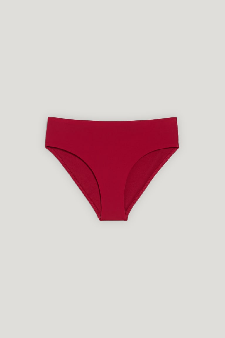 Plavky C&A Bikiny Bottoms Stredne Rise Lycra® Xtra Life™ Recycled Damske Tmavo Červené | 9562ZLMAD