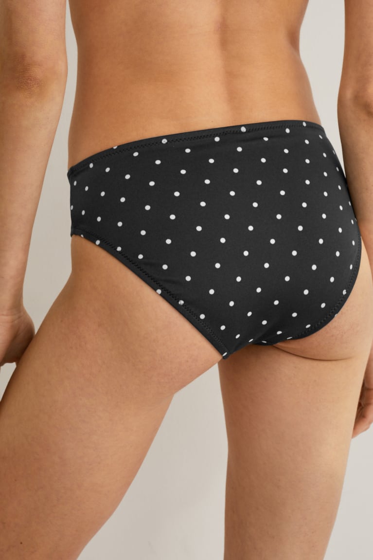 Plavky C&A Bikiny Bottoms Stredne Rise Polka Dot Damske Tmavo Siva | 7328UFKRB