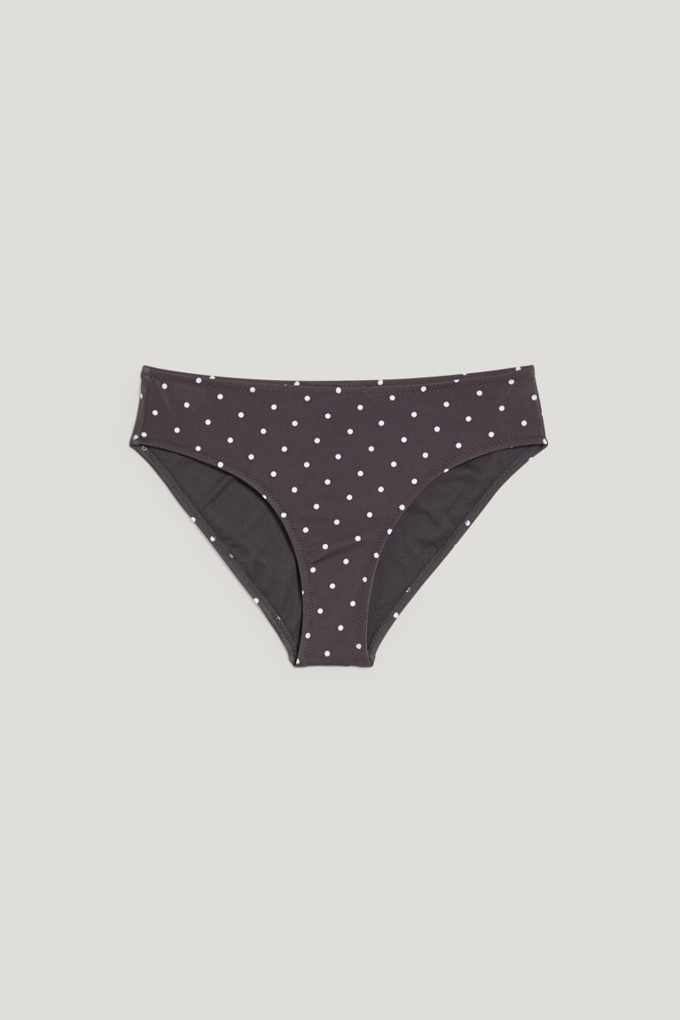 Plavky C&A Bikiny Bottoms Stredne Rise Polka Dot Damske Tmavo Siva | 7328UFKRB