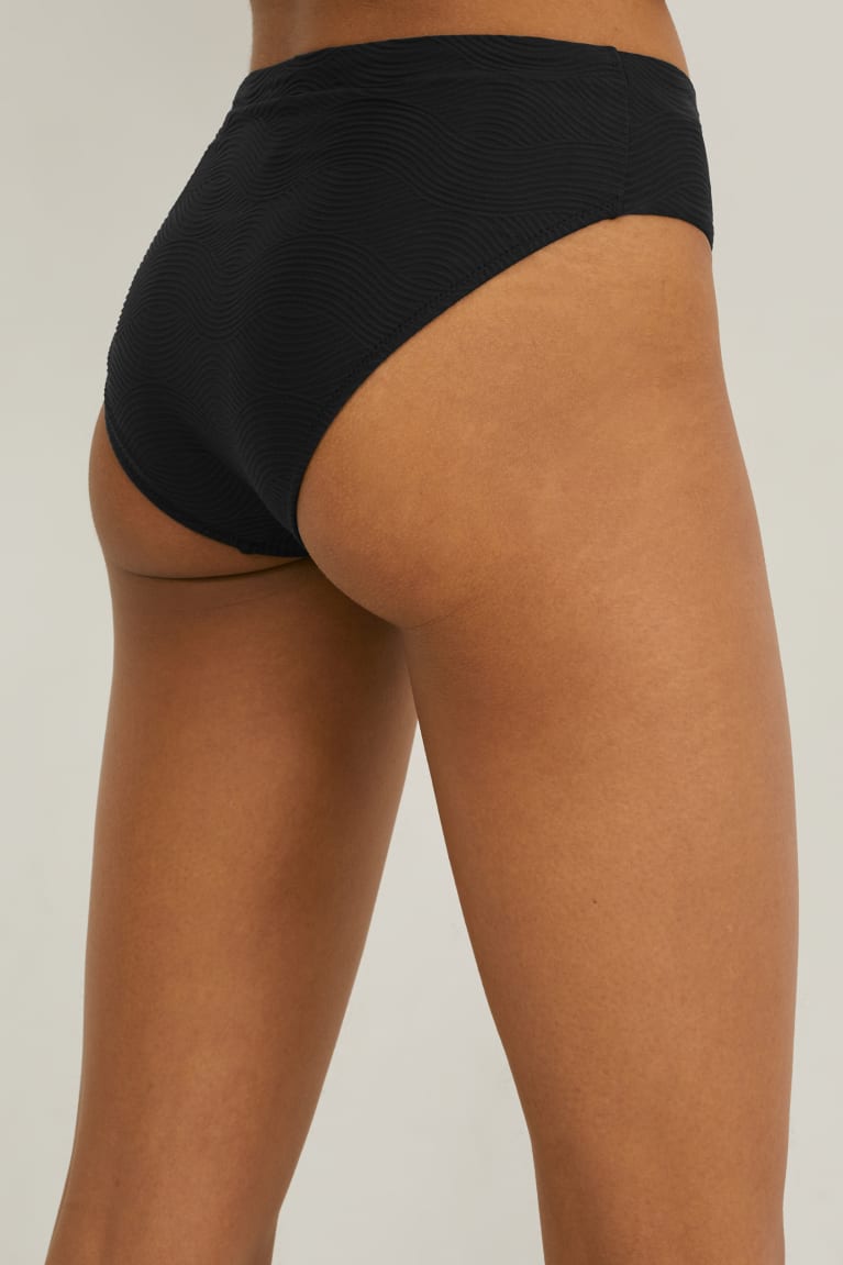 Plavky C&A Bikiny Bottoms Stredne-rise Lycra® Xtra Life™ Damske Čierne | 3412ZWMYA