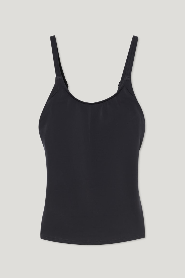 Plavky C&A Mastectomy Tankini Damske Čierne | 9087KUMRE