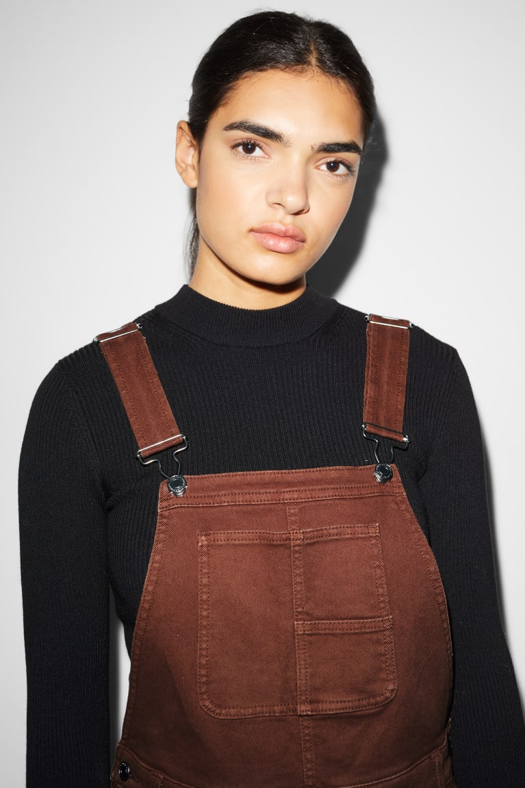 Saty C&A Clockhouse Dungarees Damske Hnede | 0286MSWCZ