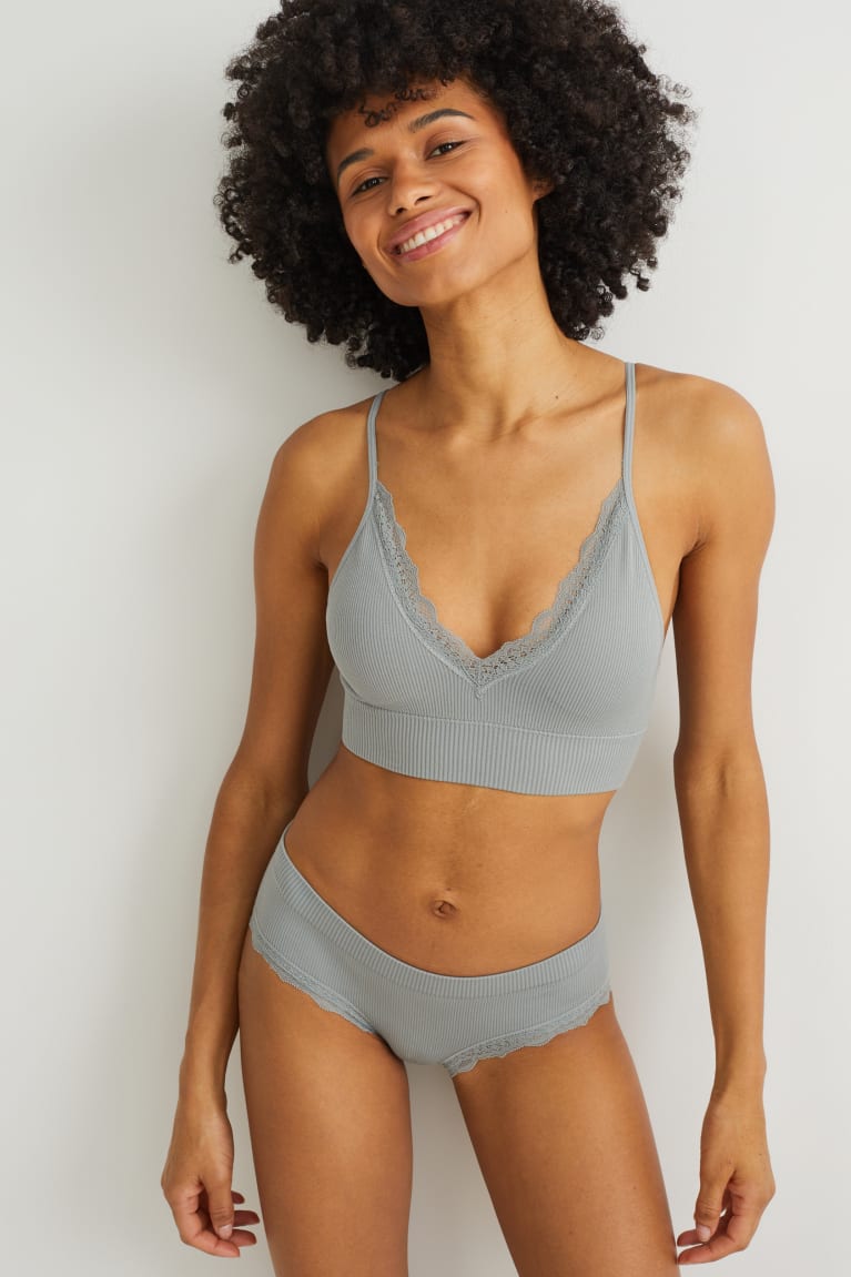 Spodne Pradlo C&A Bralette Polstrované Seamless Lycra® Damske Zelene | 5301ILECS