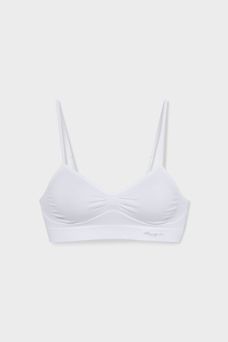 Spodne Pradlo C&A Bralette Seamless Damske Biele | 2940OLJPS