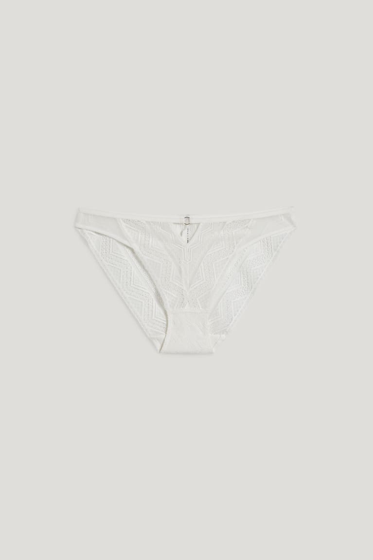 Spodne Pradlo C&A Briefs Damske Biele | 4138LUPDZ