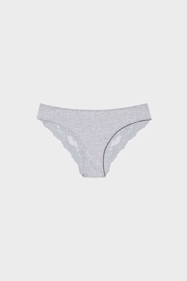 Spodne Pradlo C&A Briefs Organic Bavlnene Damske Svetlo Siva | 2618WVPRE