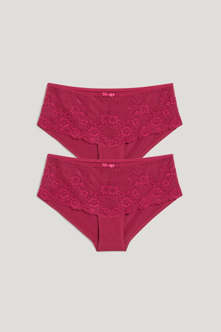 Spodne Pradlo C&A Multipack Of 2 Hipster Briefs Damske Ruzove | 4639HOEJZ