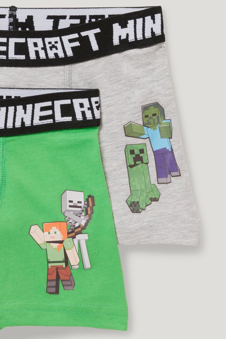 Spodne Pradlo C&A Multipack Of 2 Minecraft Boxer Chlapcenske Svetlo Zelene | 9804DKPNC