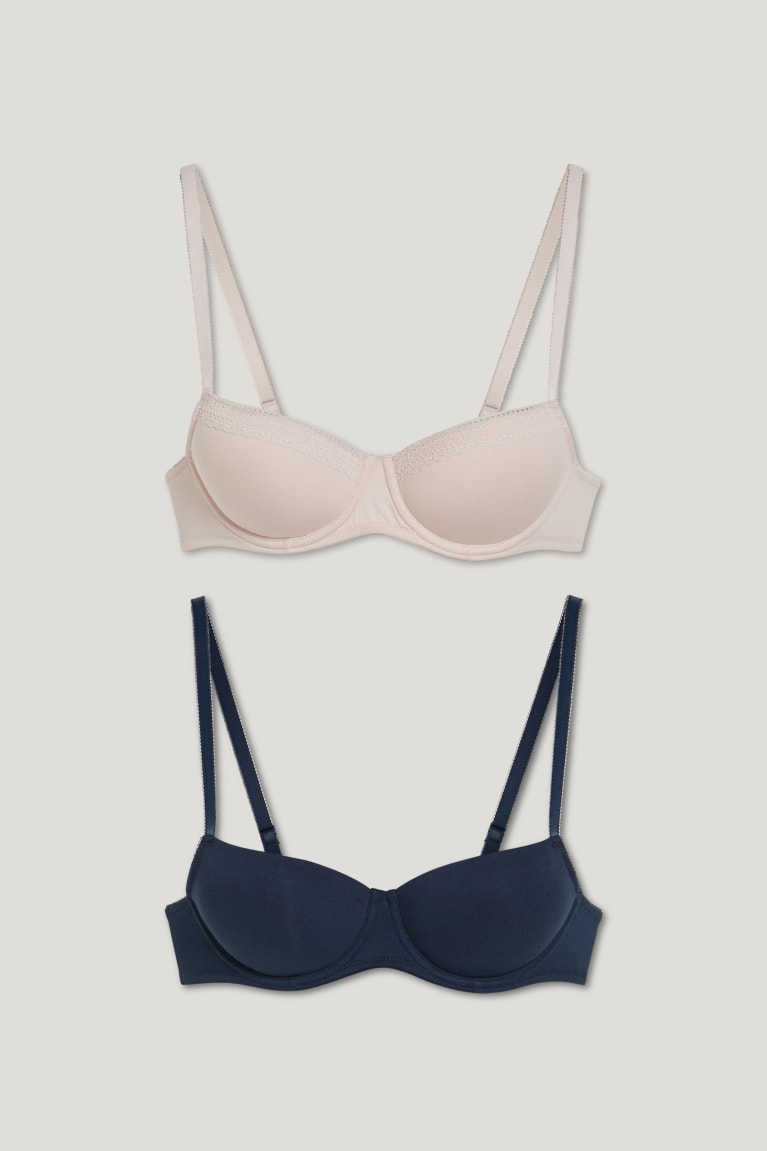 Spodne Pradlo C&A Multipack Of 2 Underwire Bra Full Coverage Polstrované Damske Ruzove | 3791NUVSQ