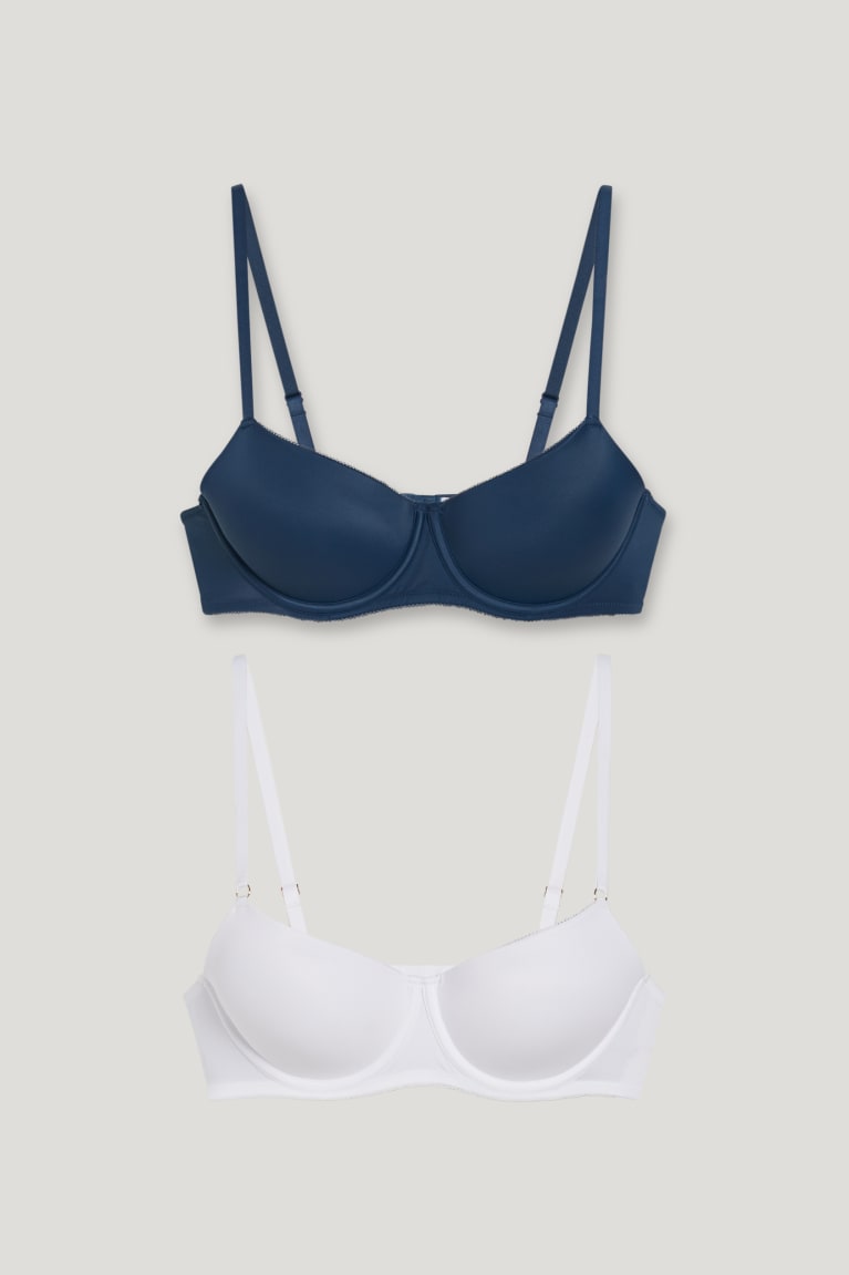 Spodne Pradlo C&A Multipack Of 2 Underwire Bra Full Coverage Polstrované Damske Biele | 4795JOUYS