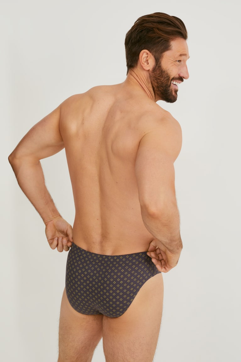 Spodne Pradlo C&A Multipack Of 3 Briefs Organic Bavlnene Panske Siva Žlté | 9345PSOZX