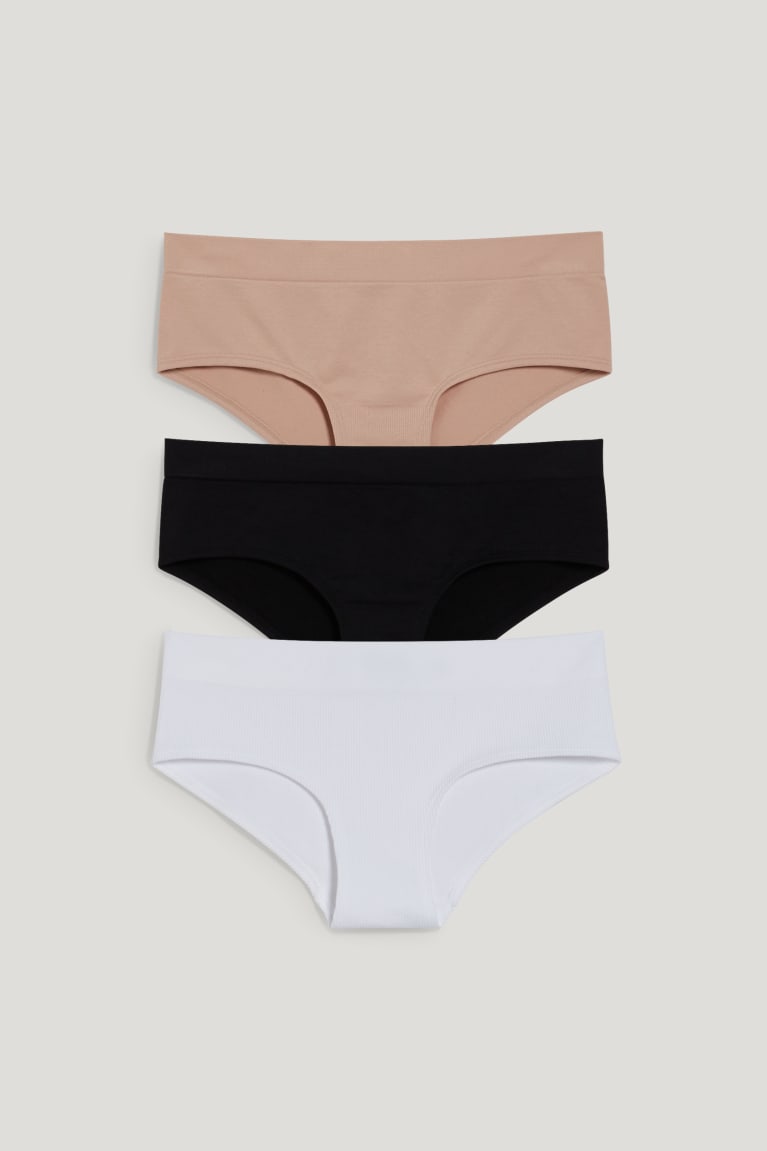 Spodne Pradlo C&A Multipack Of 3 Hipster Briefs Seamless Lycra® Damske Biele | 2069PIWQU