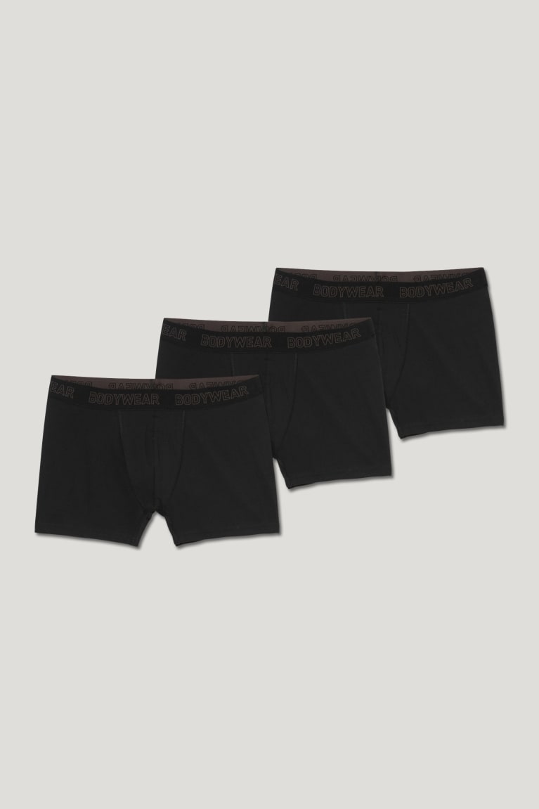 Spodne Pradlo C&A Multipack Of 3 Trunks Organic Bavlnene Lycra® Panske Čierne | 0357LFCBI