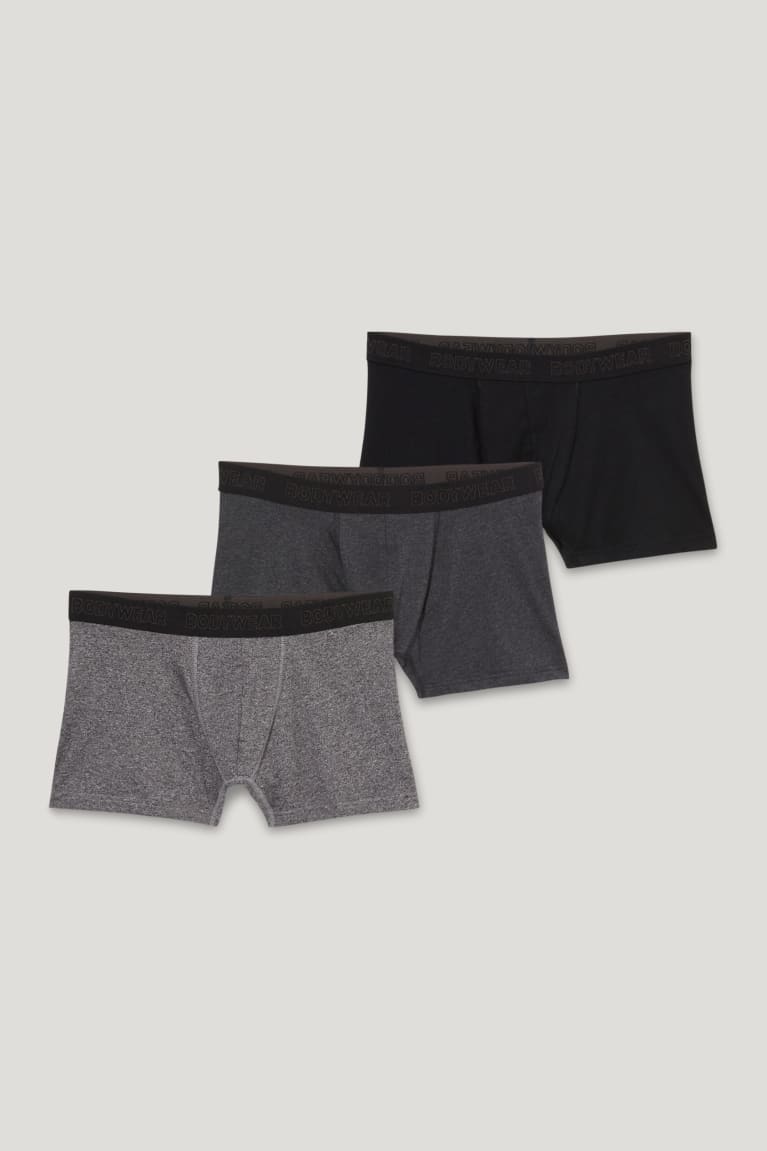 Spodne Pradlo C&A Multipack Of 3 Trunks Organic Bavlnene Lycra® Panske Čierne | 4135OXLID