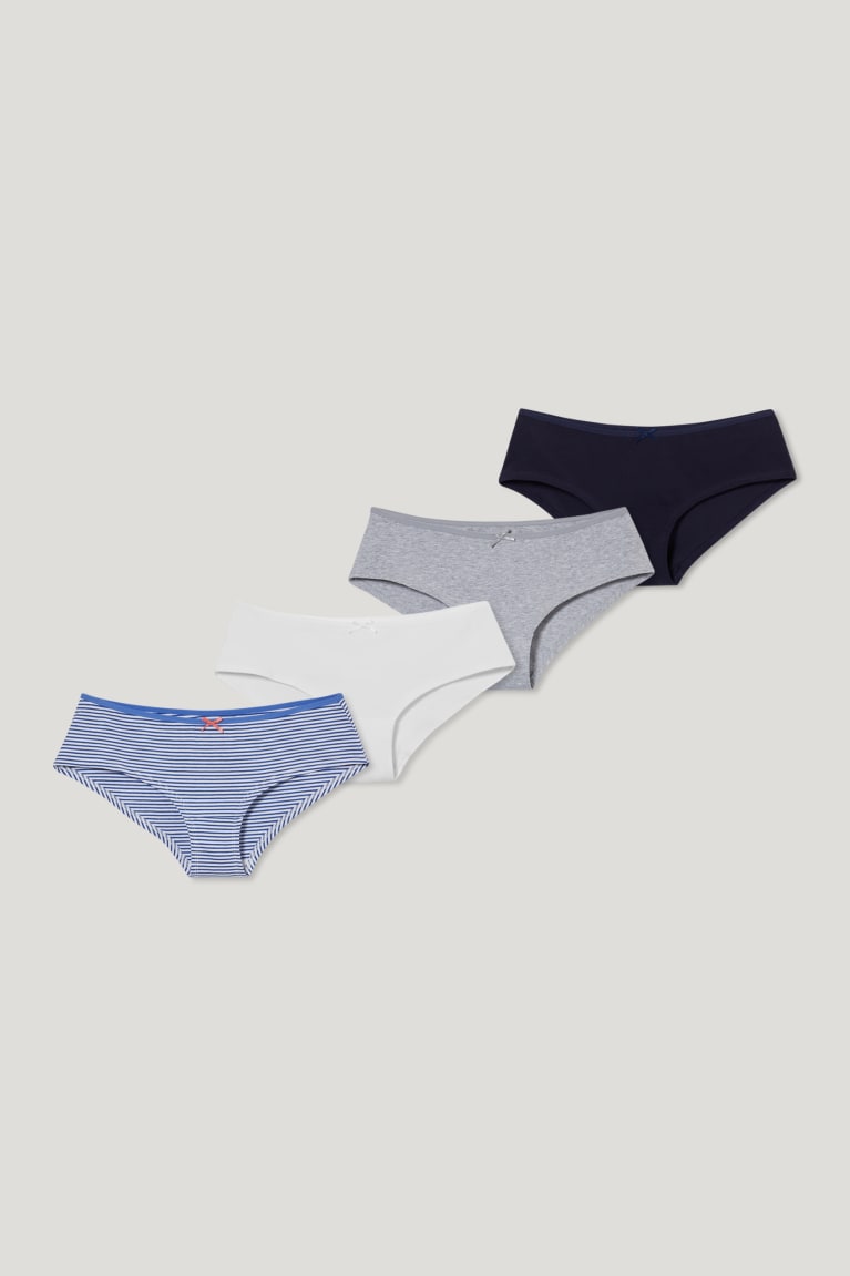 Spodne Pradlo C&A Multipack Of 4 Hipster Briefs Organic Bavlnene Damske Modre | 3820AVQLF