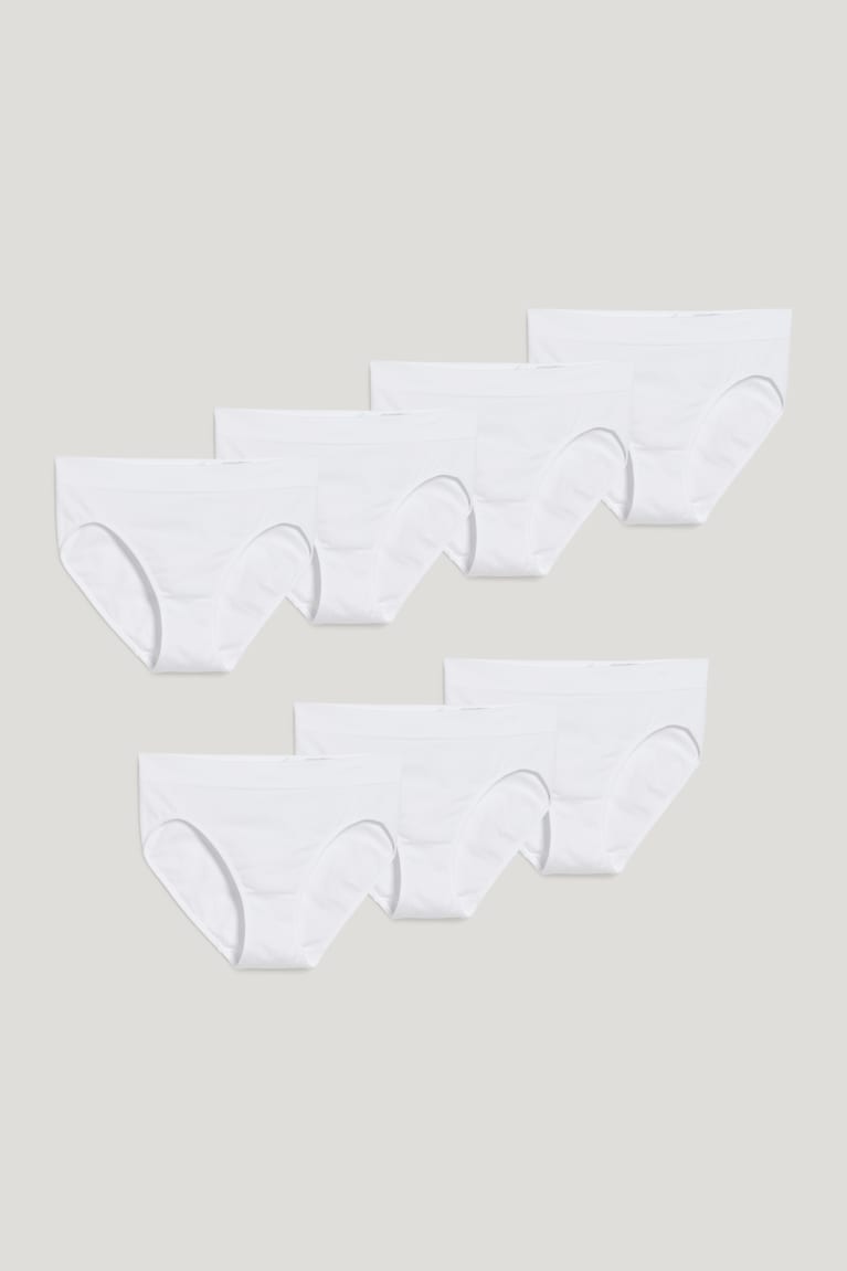 Spodne Pradlo C&A Multipack Of 7 Briefs Seamless Damske Biele | 8346SGMNB