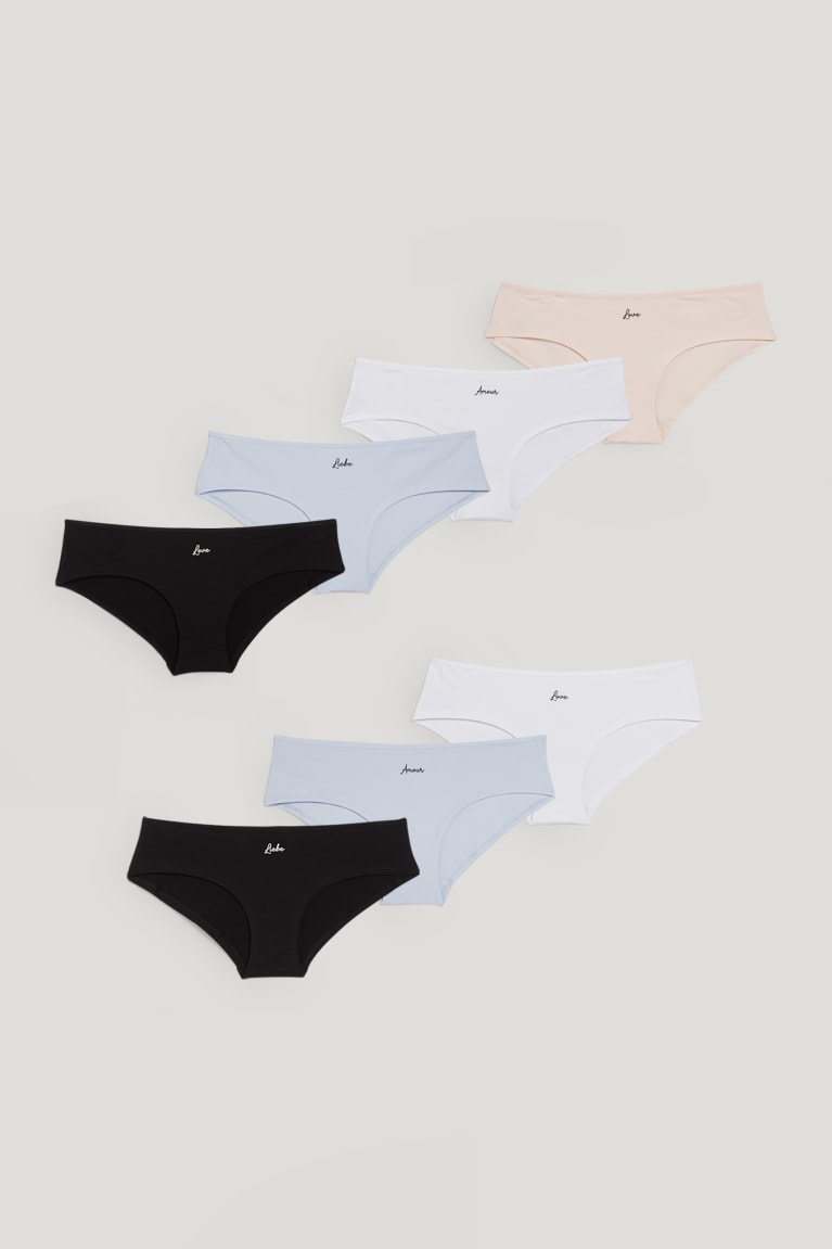 Spodne Pradlo C&A Multipack Of 7 Hipster Briefs Damske Čierne | 7631RAMSK