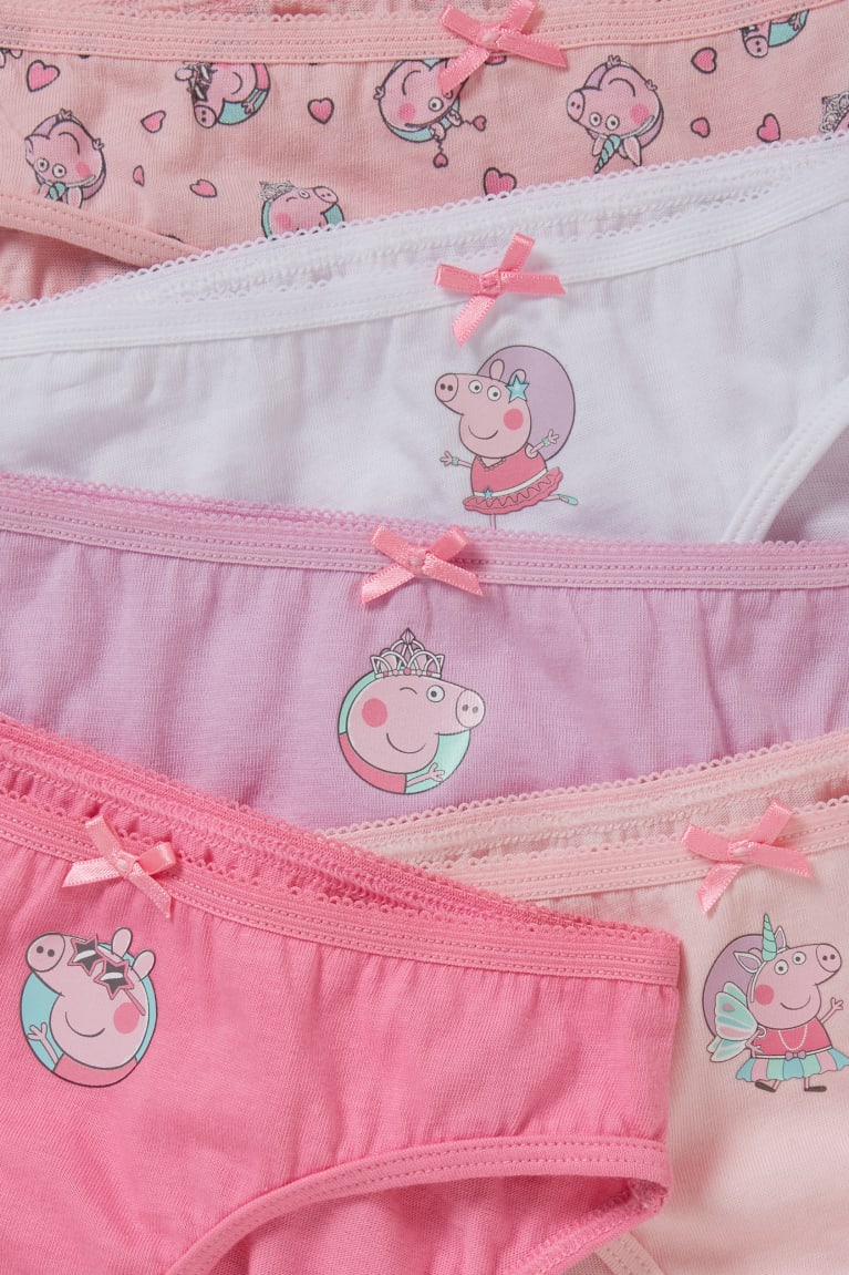 Spodne Pradlo C&A Multipack Of 7 Peppa Pig Briefs Organic Bavlnene Dievcenske Ruzove | 4270MTEYL