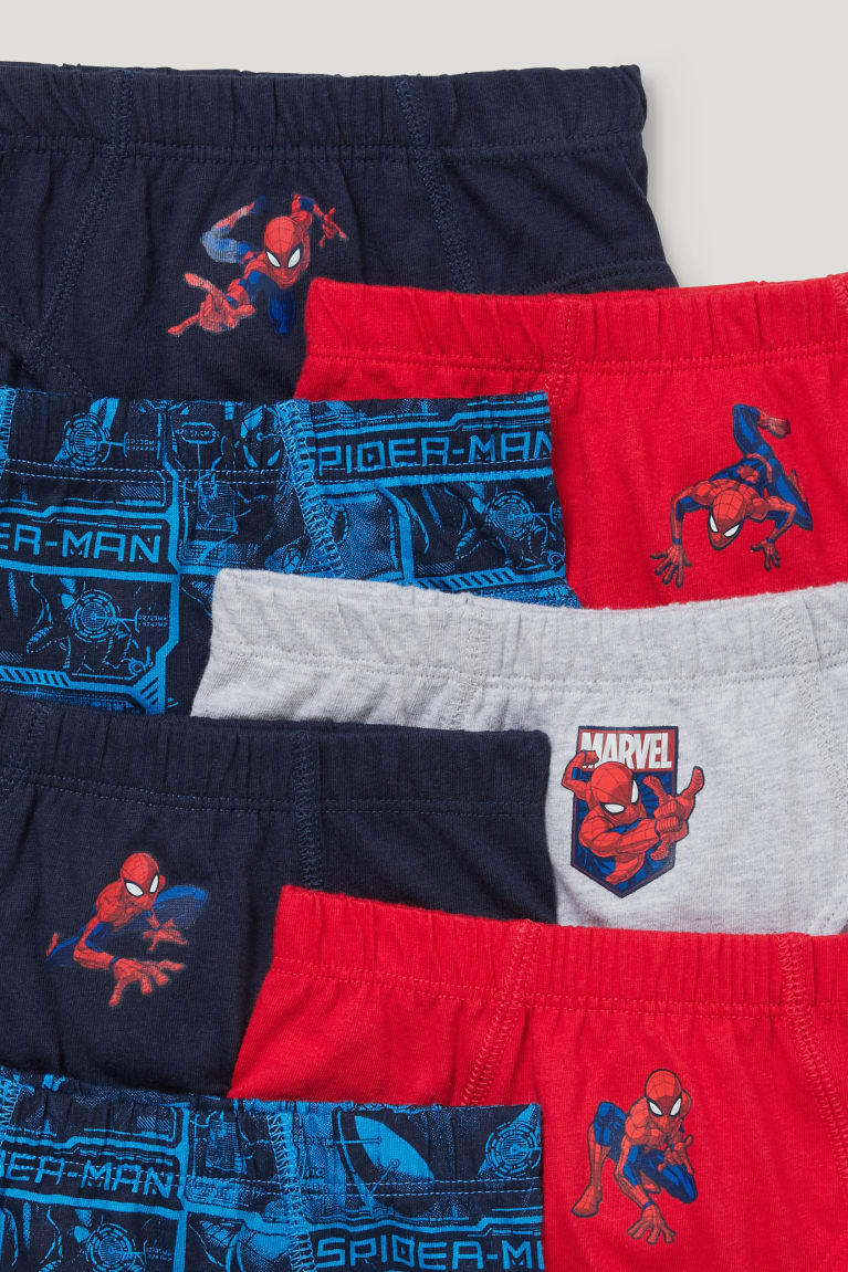 Spodne Pradlo C&A Multipack Of 7 Spider-man Briefs Organic Bavlnene Chlapcenske Červené | 1293DSUVY