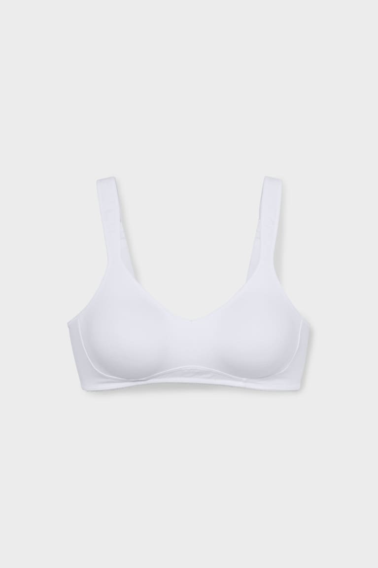 Spodne Pradlo C&A Non-wired Bra Organic Bavlnene Damske Biele | 0247QAOID