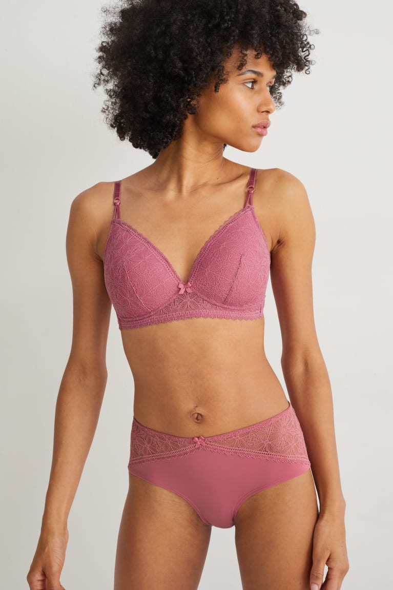 Spodne Pradlo C&A Non-wired Bra Polstrované Lycra® Damske Ruzove | 9017XNMPS