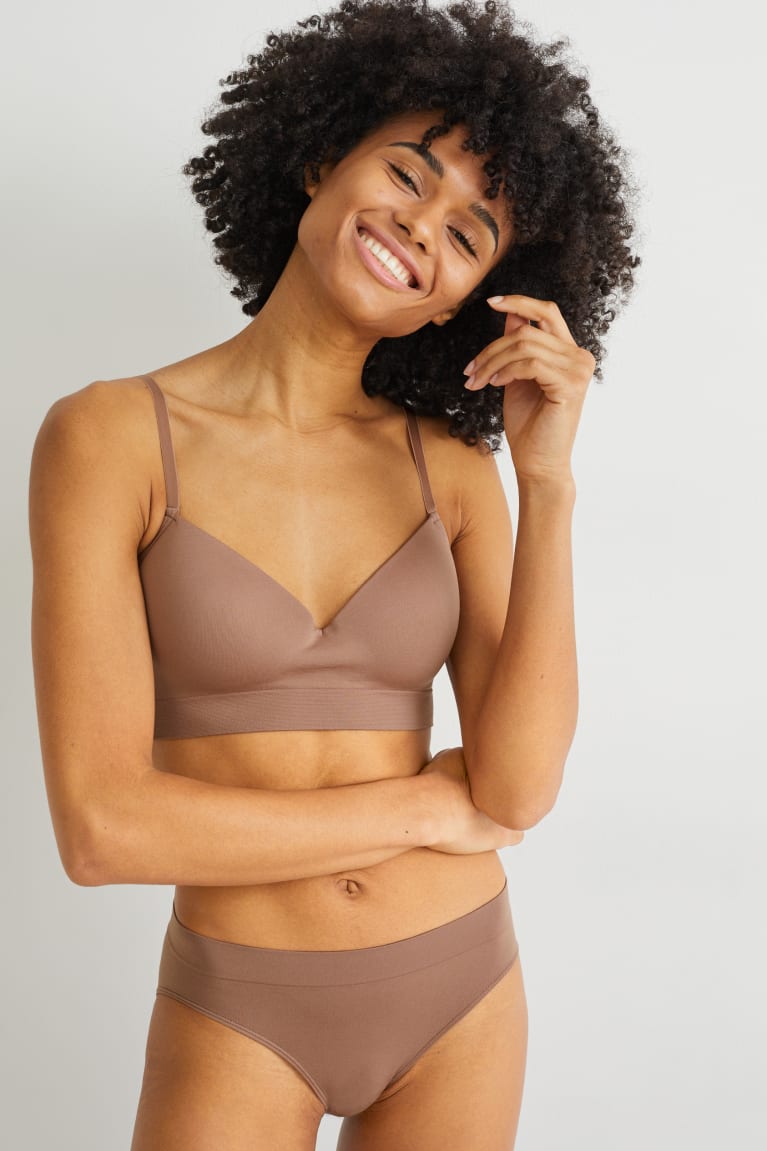 Spodne Pradlo C&A Non-wired Bra Polstrované Seamless Damske Hnede | 9726QITZX