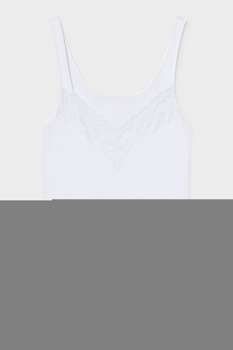 Spodne Pradlo C&A Speidel Camisole Organic Bavlnene Damske Biele | 2396JHLES