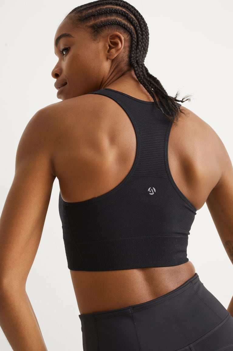 Spodne Pradlo C&A Sports Bra Polstrované Lycra® Recycled Damske Čierne | 0461KTRCP