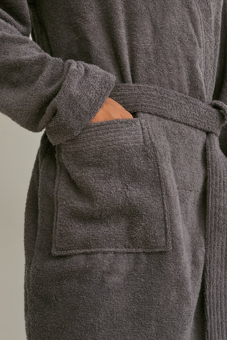 Spodne Pradlo C&A Terry Cloth Bathrobe Organic Bavlnene Panske Siva Hnede | 3426OLDSB