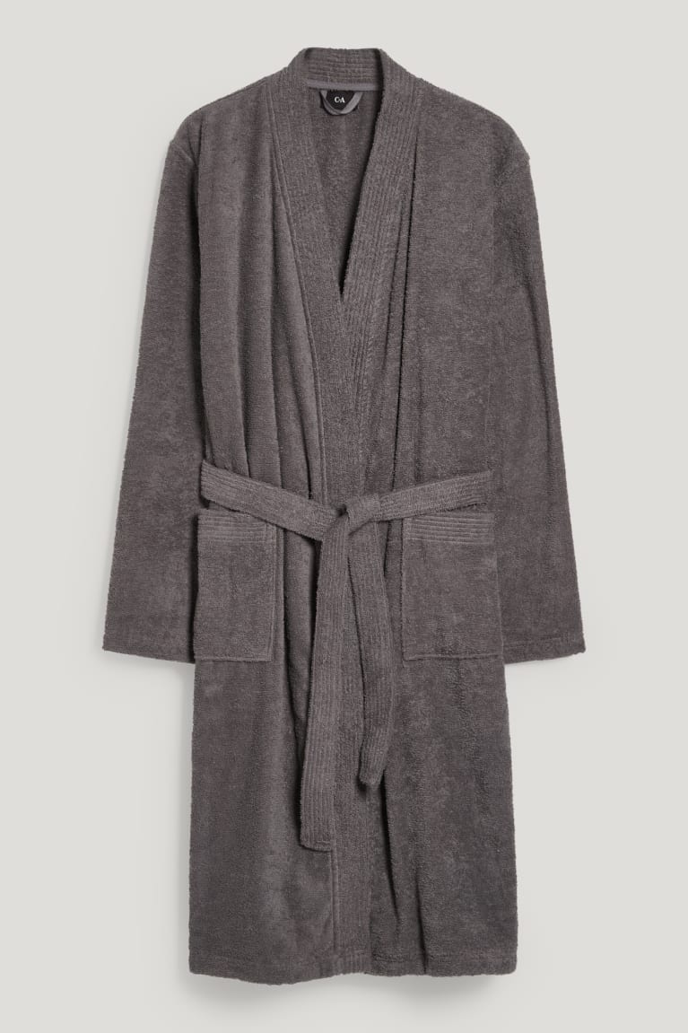 Spodne Pradlo C&A Terry Cloth Bathrobe Organic Bavlnene Panske Siva Hnede | 3426OLDSB