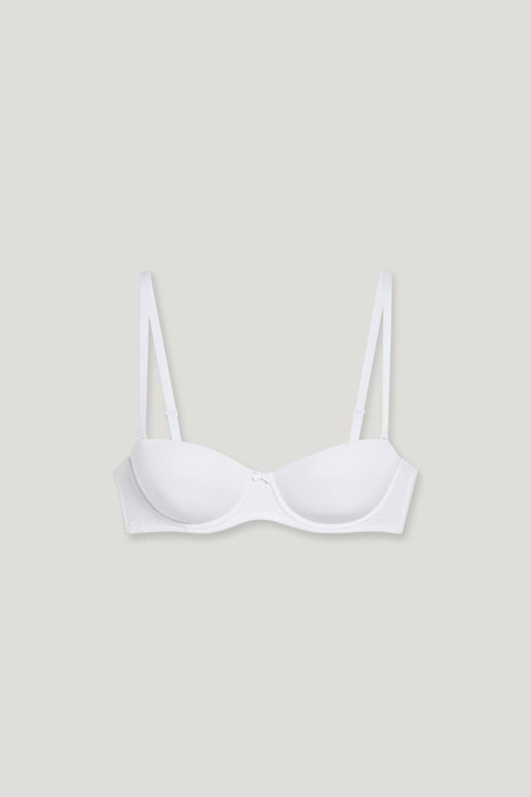 Spodne Pradlo C&A Underwire Bra Balconette Polstrované Lycra® Damske Biele | 0584OBJYZ