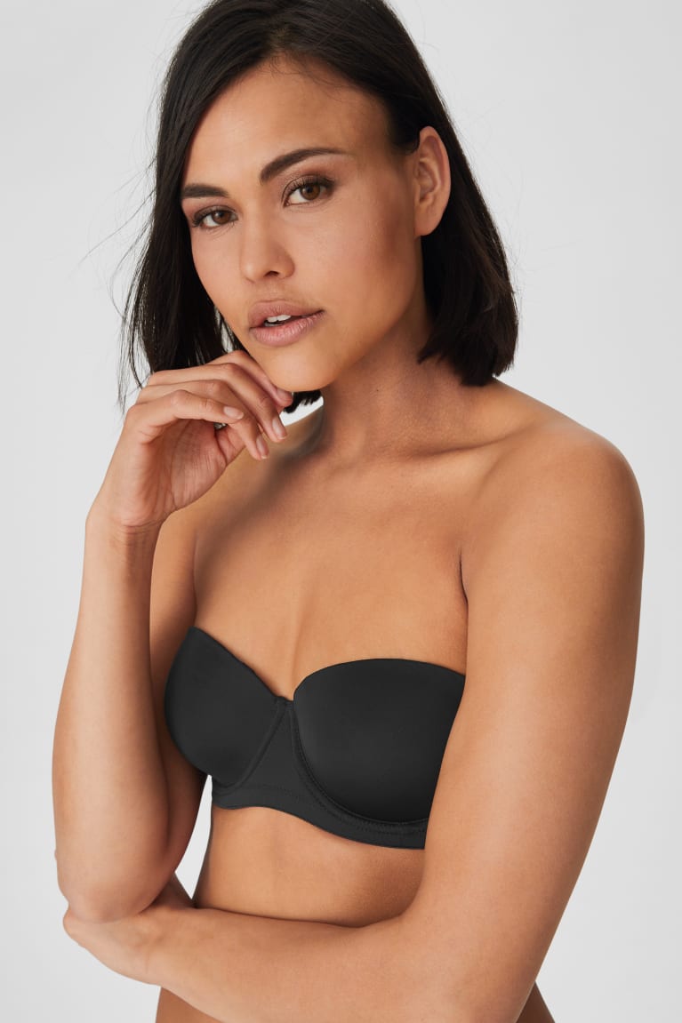 Spodne Pradlo C&A Underwire Bra Balconette Polstrované Damske Čierne | 3975QKLYJ