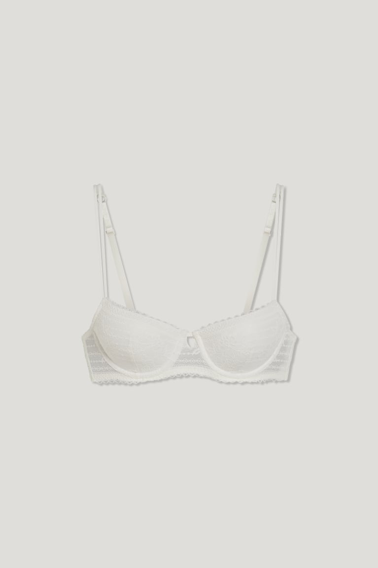 Spodne Pradlo C&A Underwire Bra Demi Polstrované Damske Biele | 2695FOAIM