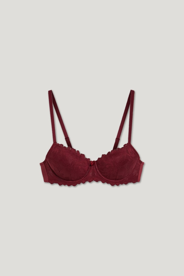 Spodne Pradlo C&A Underwire Bra Demi Polstrované Damske Bordove | 3195YGVFQ