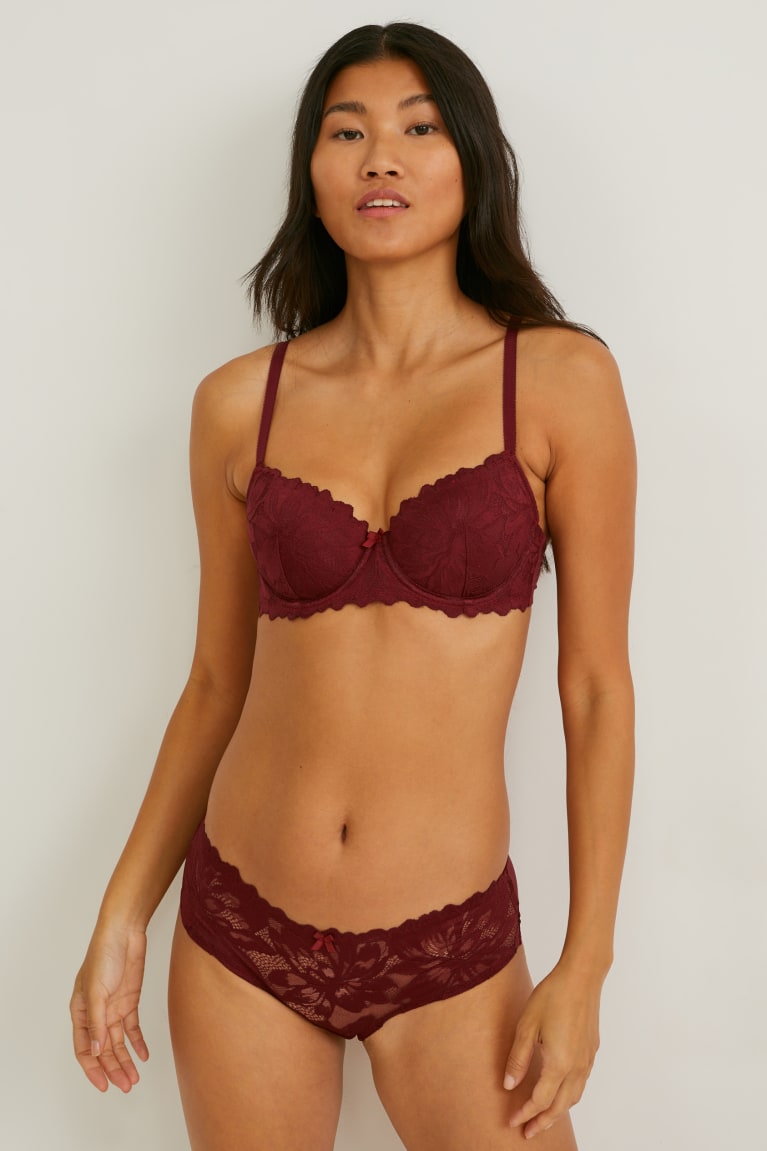 Spodne Pradlo C&A Underwire Bra Demi Polstrované Damske Bordove | 3195YGVFQ