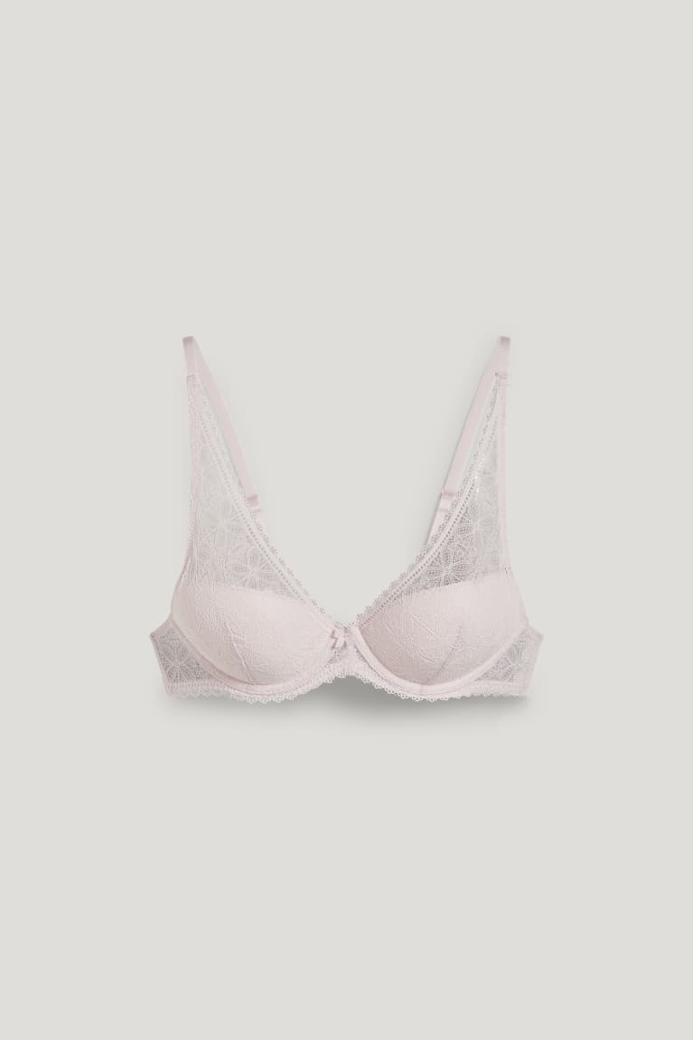 Spodne Pradlo C&A Underwire Bra Demi Polstrované Lycra® Damske Ruzove | 3729YNEMZ