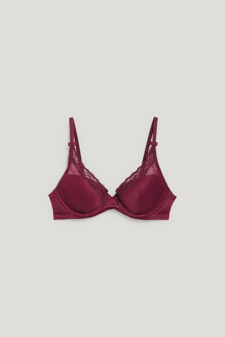 Spodne Pradlo C&A Underwire Bra Demi Polstrované Damske Bordove | 8379ZKCLS