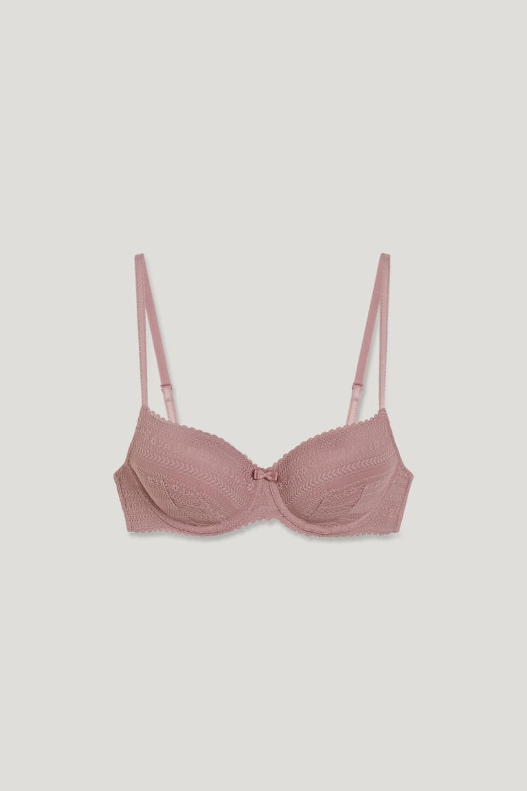 Spodne Pradlo C&A Underwire Bra Full Coverage Polstrované Lycra® Damske Tmavo Ruzove | 5613AMNOL