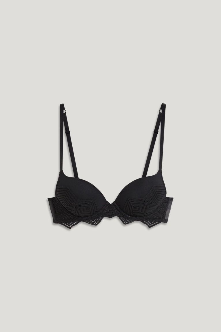 Spodne Pradlo C&A Underwire Bra Plunge Push-up Damske Čierne | 2740AEYZK