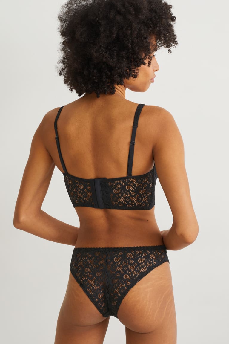 Spodne Pradlo C&A Underwire Bralette Polstrované Damske Čierne | 0472EMGBJ