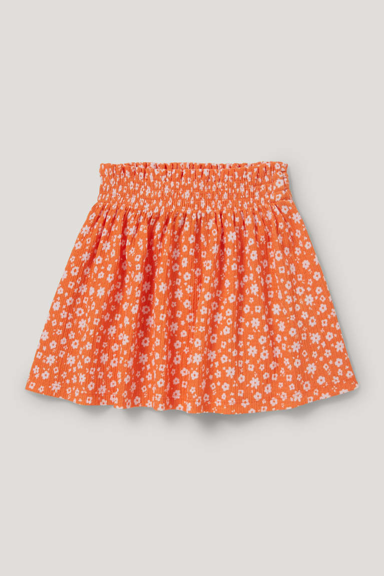 Sukne C&A Floral Dievcenske Oranžové | 2938IMEFB