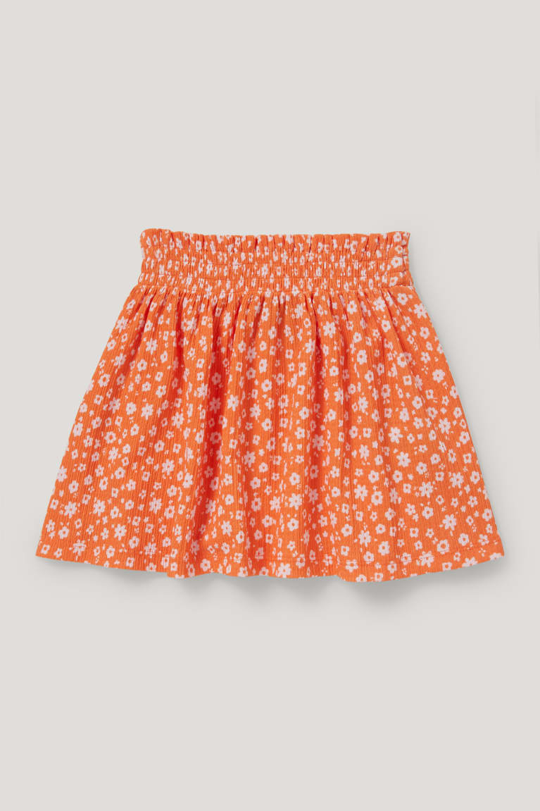 Sukne C&A Floral Dievcenske Oranžové | 8470CYPSI