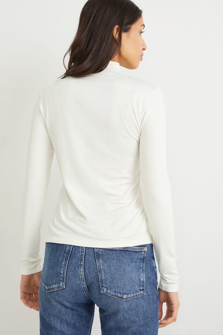 Topy C&A Long Sleeve Damske Biele | 2568AFOWX