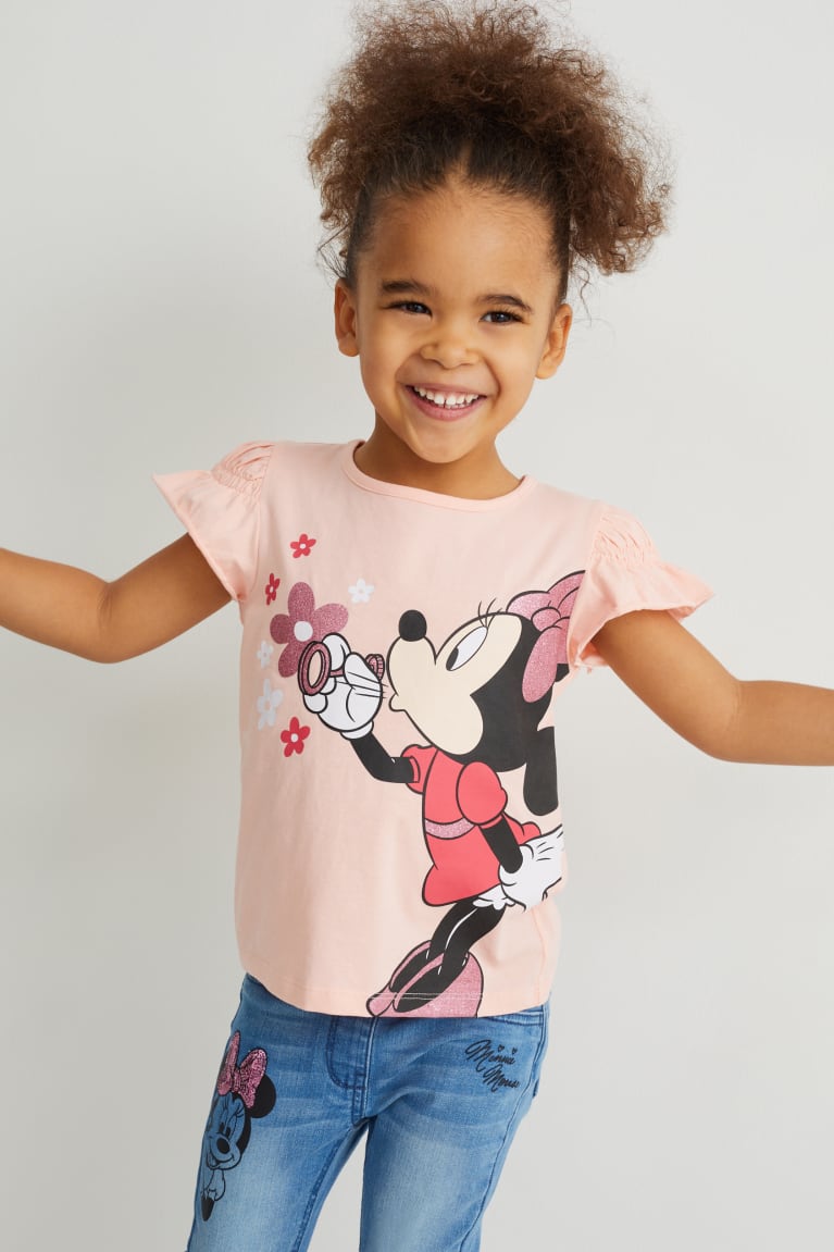 Tricko C&A Minnie Mouse Sleeve Dievcenske Ruzove | 9718OTIWZ