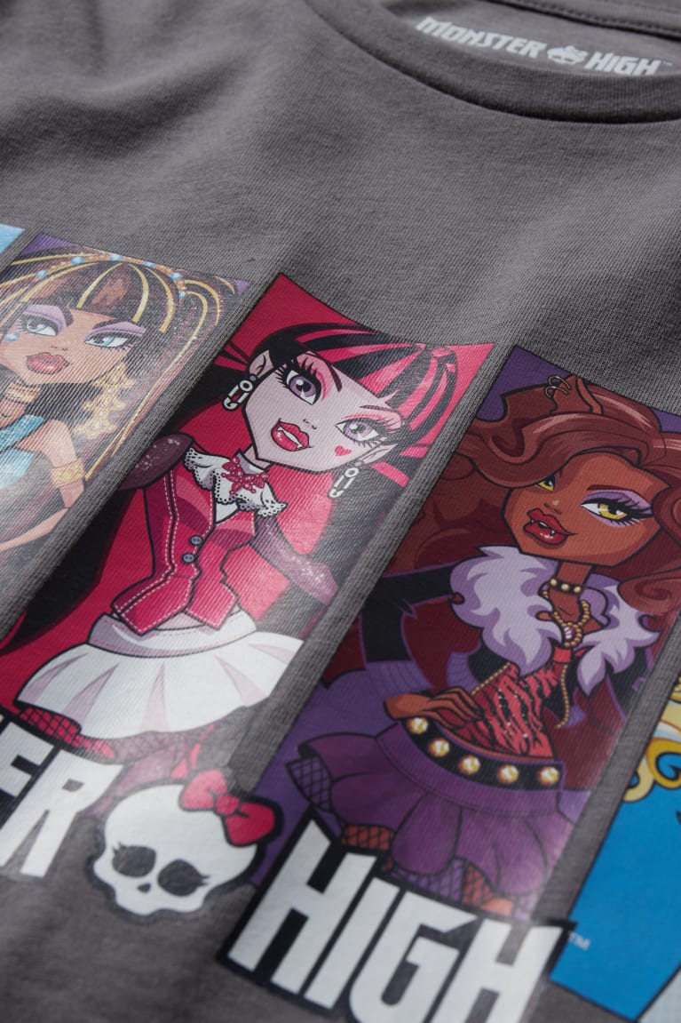 Tricko C&A Monster High Sleeve Dievcenske Tmavo Siva | 6092PUERQ